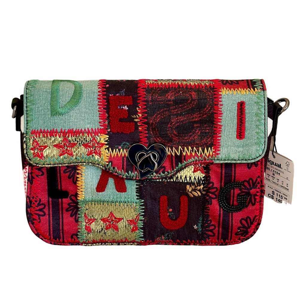 Desigual Mixed Media Boho Patchwork Crossbody 'Amorgos' Bag - NWT - Very unique!